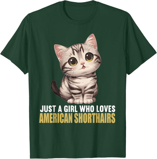 American Shorthair Cats American Shorthair Cat T-Shirt - T-Shirt | Forest