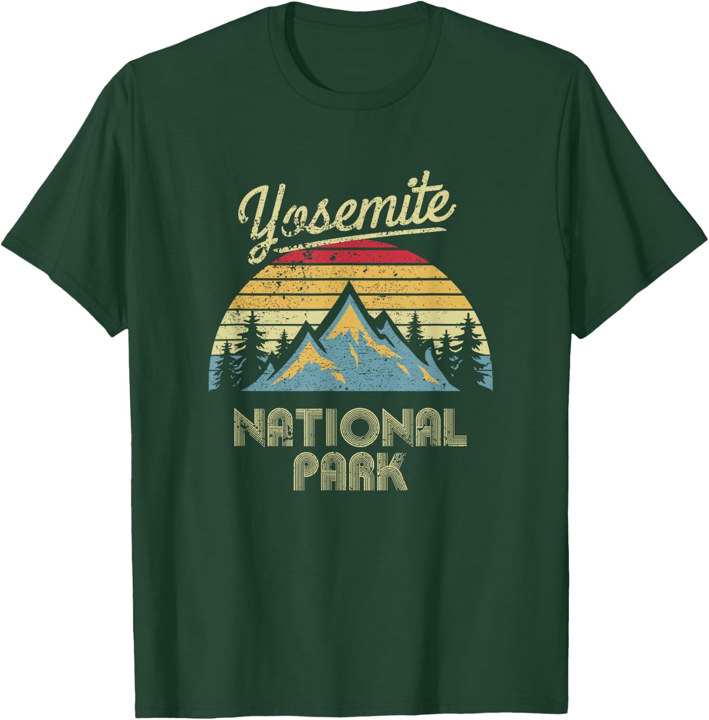 Vintage Retro Yosemite National Park Mountain T Shirt T-Shirt - T-Shirt | Forest