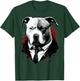 Pitbull Dog Gangster in Suit Funny Mob Boss Mafia-Themed Men Women Kids T-Shirt - T-Shirt | Forest
