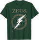 Zeus Greek God Lightning Bolt Symbol T-Shirt - T-Shirt | Forest