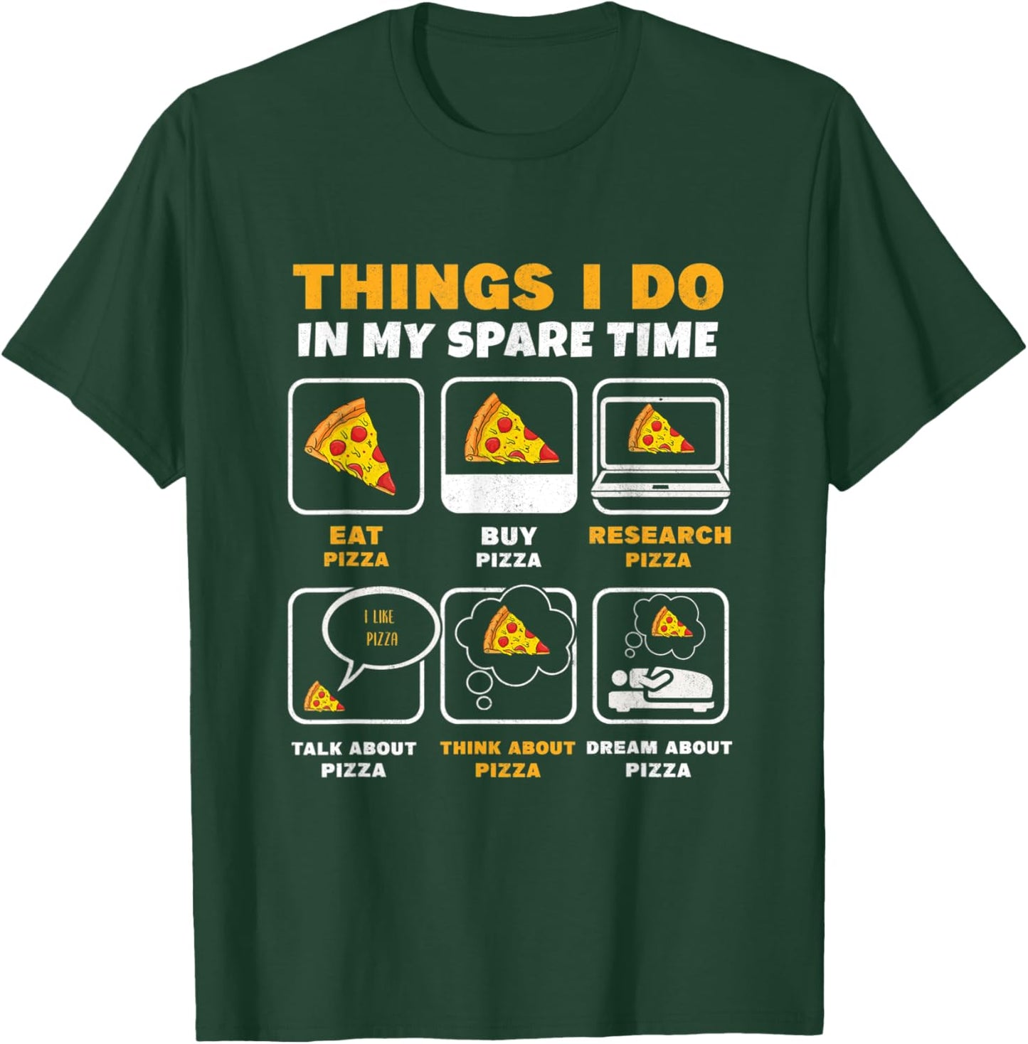 Things I Do In My Spare Time Eating Pizza Consume Pizza T-Shirt - T-Shirt | Forest
