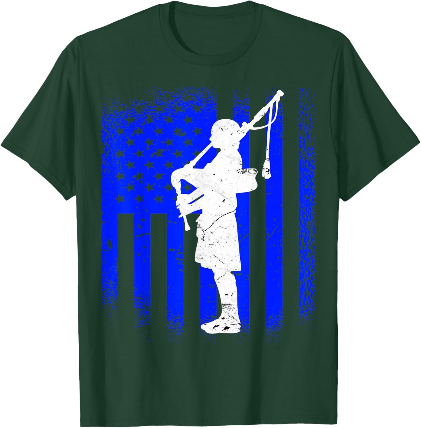 Bagpipe Bagpiping Kilt Scottish Bagpipe T-Shirt - T-Shirt | Forest