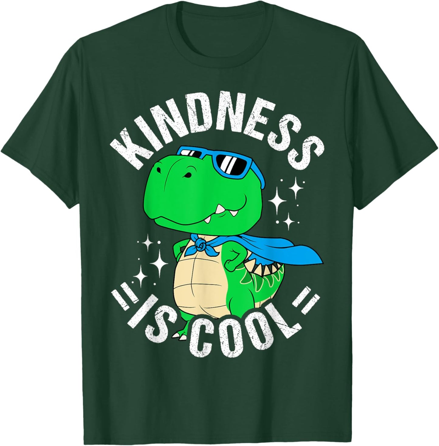Kindness IS COOL Kindness Dinosaur Dino Motivation Dino Fan T-Shirt - T-Shirt | Forest