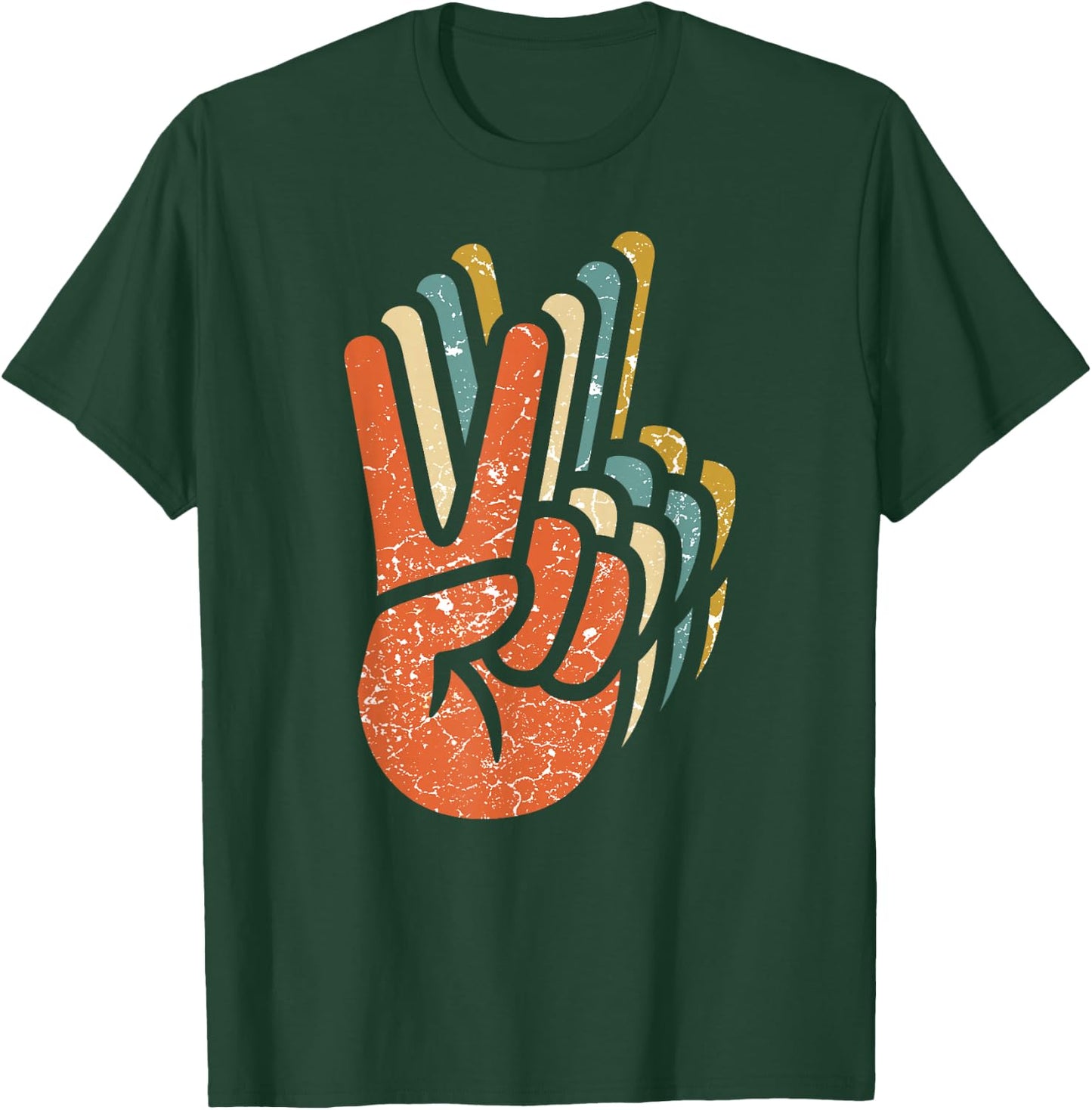 Hippie Peace 60s 70s Hippie T-Shirt - T-Shirt | Forest