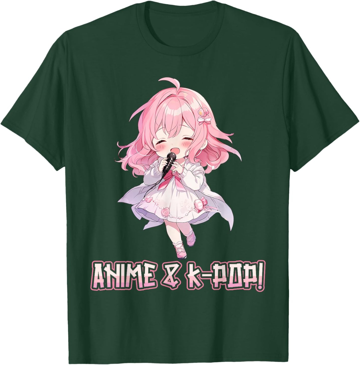Anime and K-Pop Korean Pop Music Girl KPop Anime K-Pop Lover T-Shirt - T-Shirt | Forest