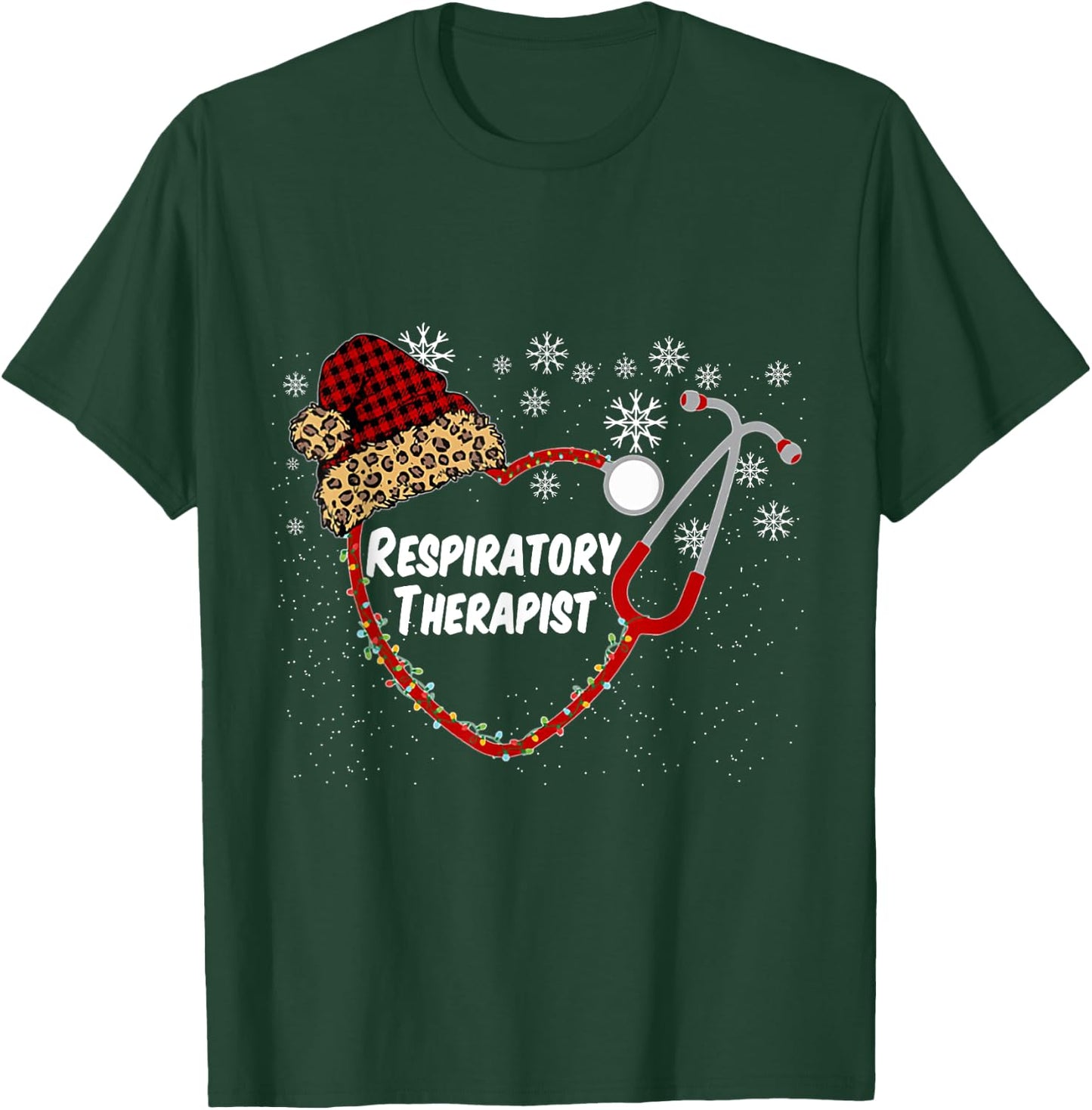 Stethoscope Respiratory Therapist Christmas Nurse 2020 T-Shirt - T-Shirt | Forest