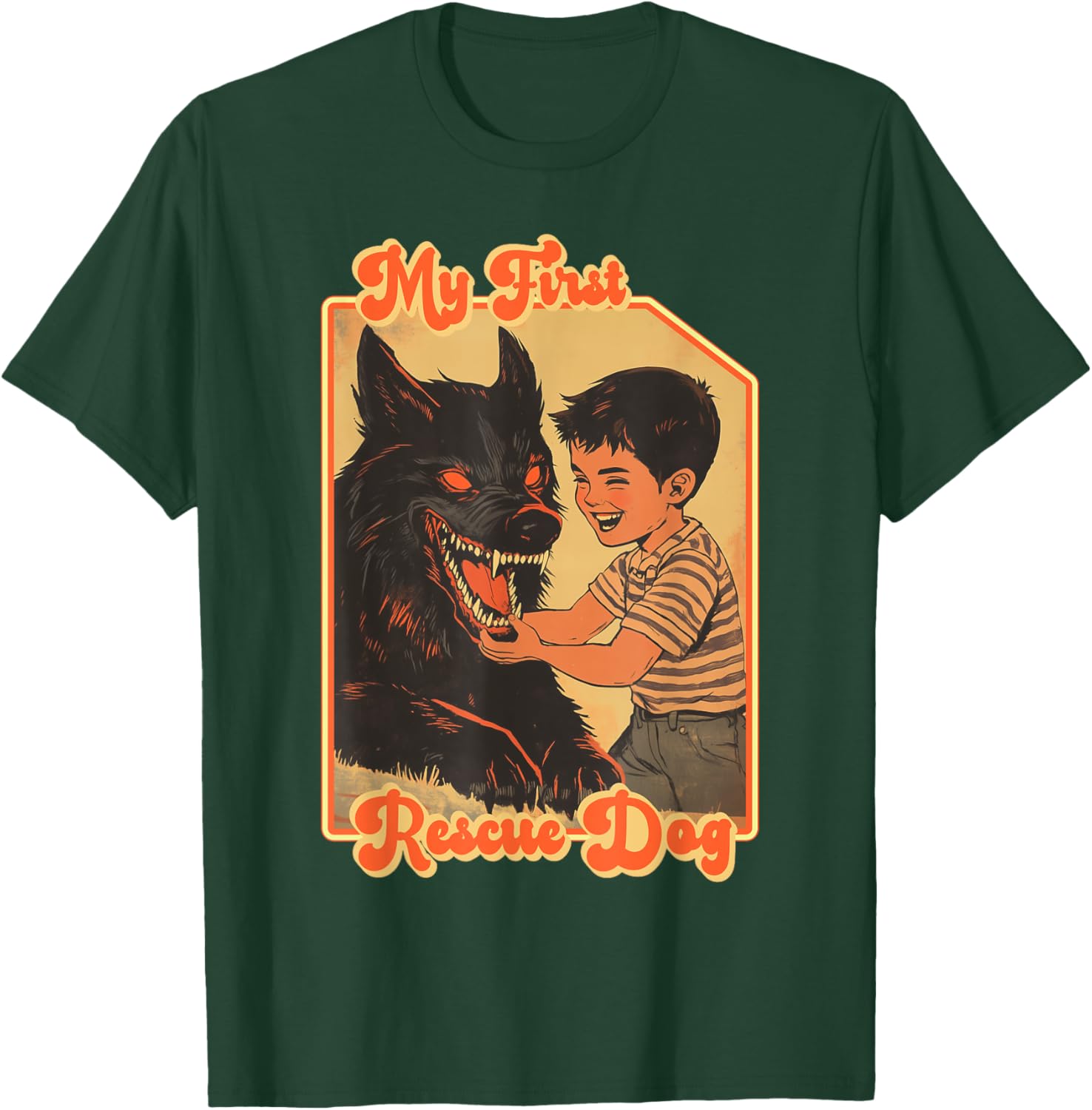 My First Rescue Dog Funny Shirts - Funny Rescue Animal T-Shirt - T-Shirt | Forest