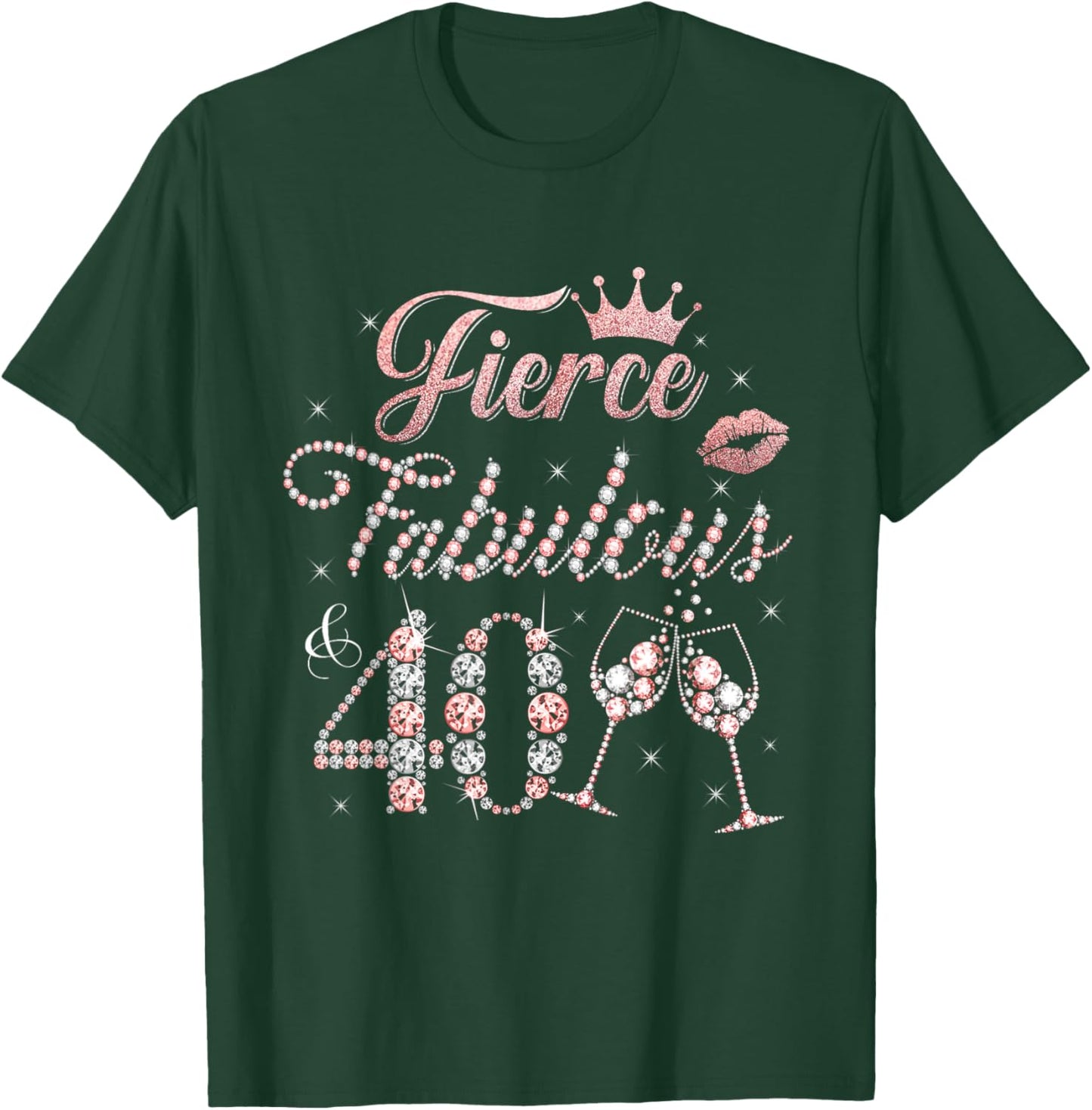 Fierce Fabulous and 40 Decorations 40th Bday 40 Year Old T-Shirt - T-Shirt | Forest