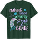 2nd Grade Cute Mermaid Girls Second Grade Making Waves T-Shirt - T-Shirt | Forest