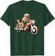 Gingerbread Man Biker Riding a Motorcycle on Christmas T-Shirt - T-Shirt | Forest