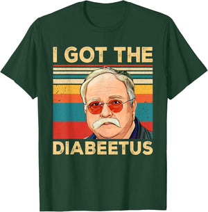 Funny Diabetes Awareness Outfits Family Matching -Adults Retro I Got The Diabeetus Funny Pancreas Diabetes Awareness Black Small Short Sleeve T-Shirt - T-Shirt | Forest