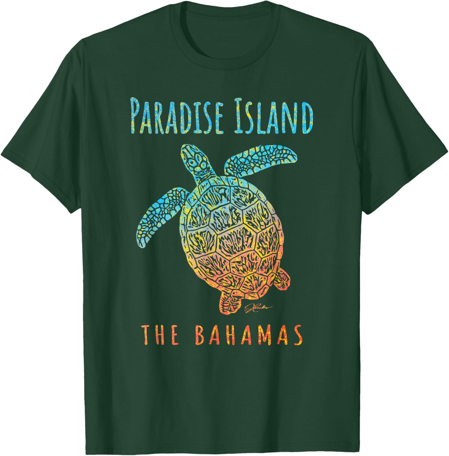 JCombs: Paradise Island, The Bahamas, Sea Turtle, Beach Women Kids T-Shirt - T-Shirt | Forest