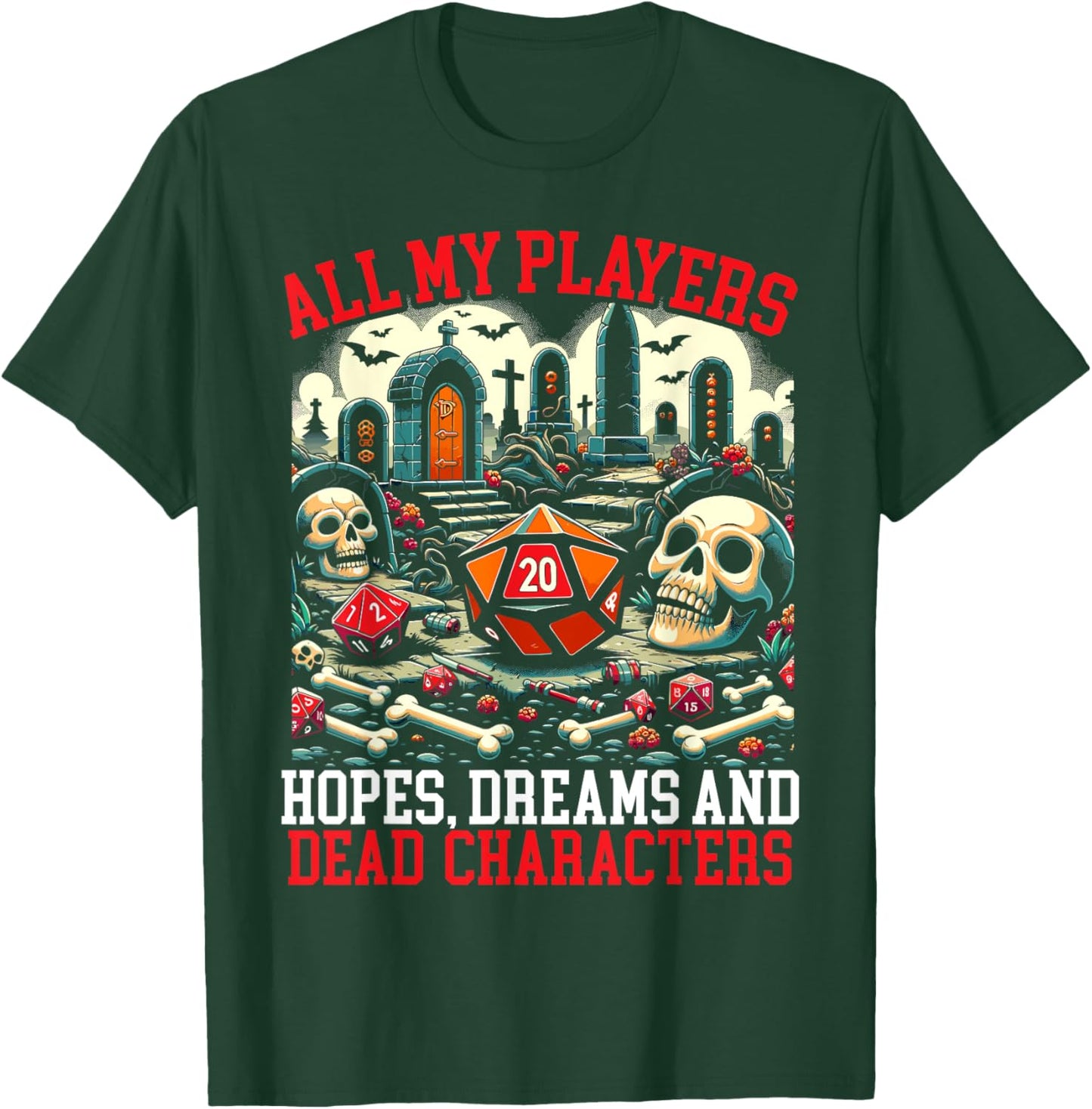 Role Playing Game RPG D20 Tabletop Funny RPG Gamer T-Shirt - T-Shirt | Forest
