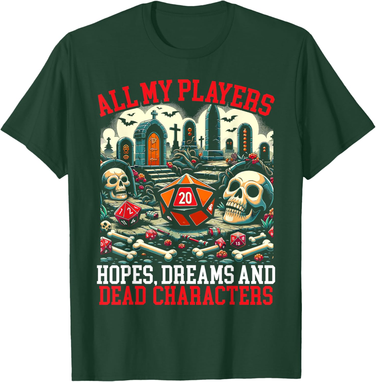 Role Playing Game RPG D20 Tabletop Funny RPG Gamer T-Shirt - T-Shirt | Forest