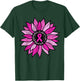 Pink Ribbon Sunflower Breast Cancer Awareness Women Kids T-Shirt - T-Shirt | Forest