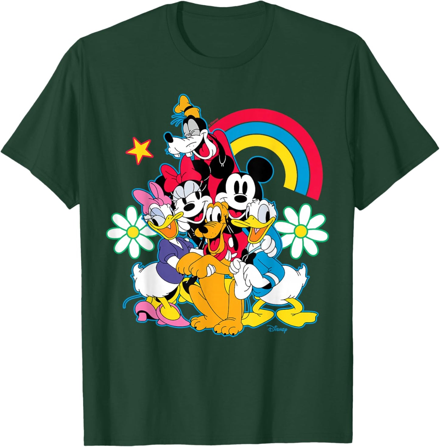 Mickey Mouse Minnie Mouse Donald Duck Daisy Duck Goofy Pluto T-Shirt - T-Shirt | Forest