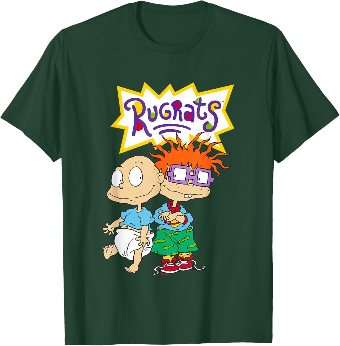 Rugrats Iconic Best Friends Tommy Chuckie Big Chest Logo T-Shirt - T-Shirt | Forest