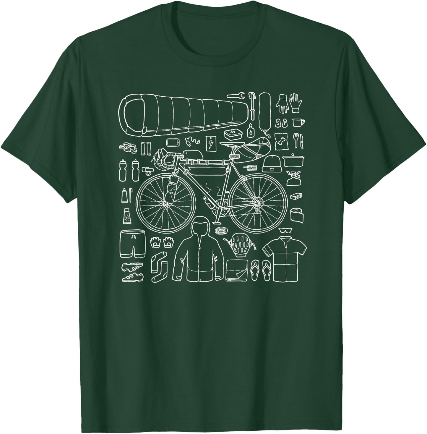 Pedal X Chain -Adults Cycling Adventure , Black, Small T-Shirt - T-Shirt | Forest