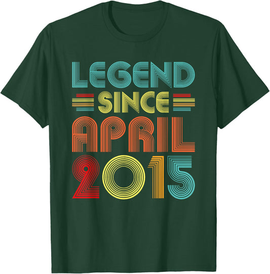 Legend Since April 2015 Birth Of Birthday 2015 Vintage Idea T-Shirt - T-Shirt | Forest