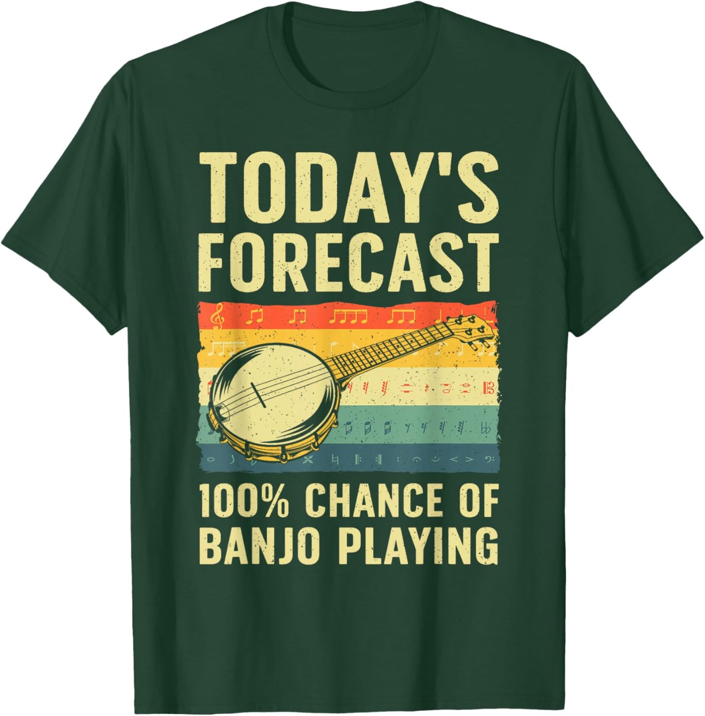 Funny Banjo Art Women Bluegrass Instrument Player T-Shirt - T-Shirt | Forest