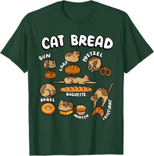 Cat Bread Foodie Kittten Pet Owner Loaf Lover Cat T-Shirt - T-Shirt | Forest