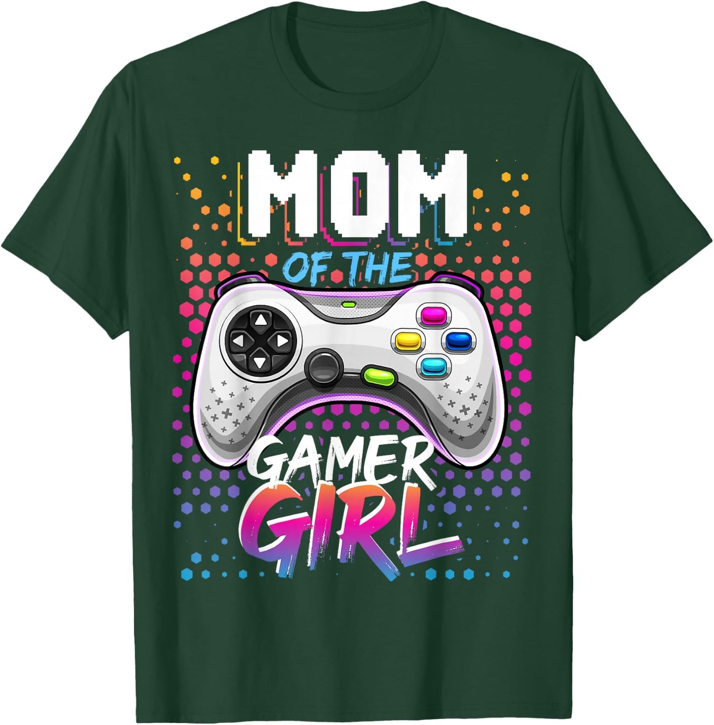 Mom of the Gamer Girl Matching Video Game Birthday Gift T-Shirt - T-Shirt | Forest