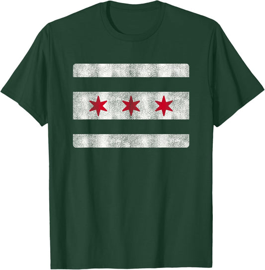 Vintage Chicago Flag Souvenir T-Shirt - T-Shirt | Forest