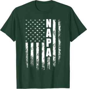 Napa Father's Day American Flag 4th of July T-Shirt - T-Shirt | Forest