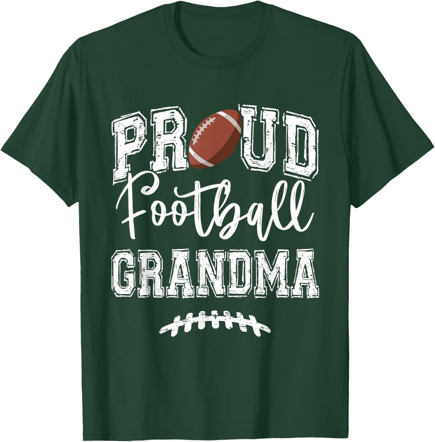 Proud Football Grandma Funny College That's My Nephew T-Shirt - T-Shirt | Forest