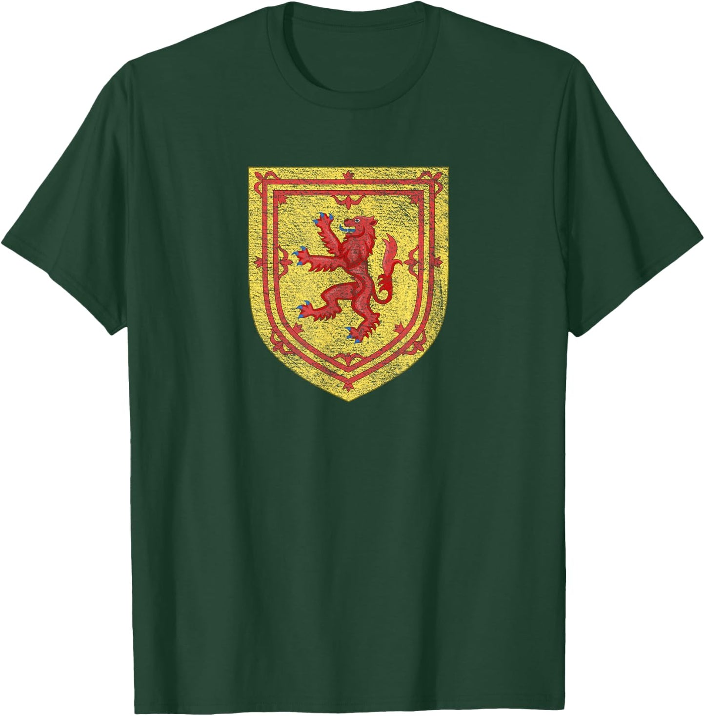 Scottish Lion Emblem Scotland Flag Coat of Arms Independence T-Shirt - T-Shirt | Forest