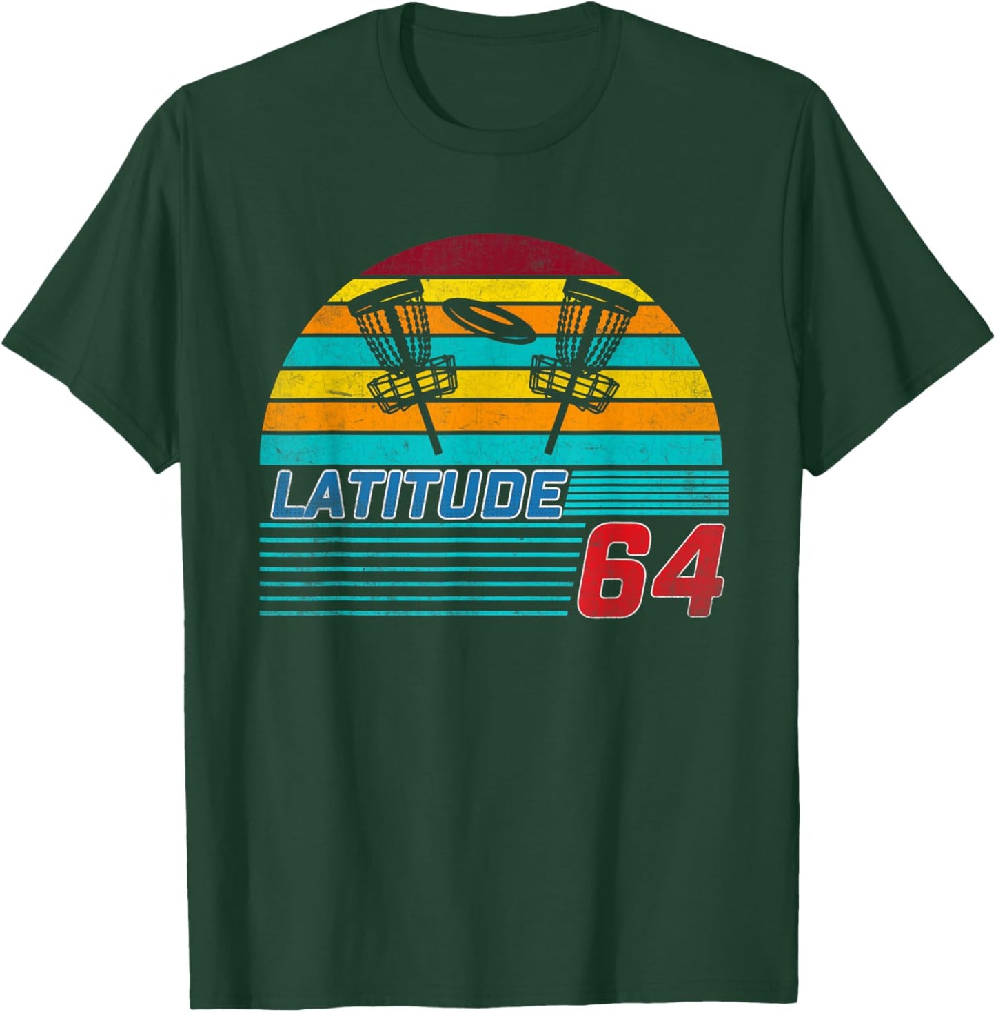 Latitude 64 Disc Golf Retro Vintage Men Women T-Shirt - T-Shirt | Forest