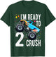 Kids 2nd Birthday Boy Monster Truck 2 Year Old Matching Family T-Shirt - T-Shirt | Forest