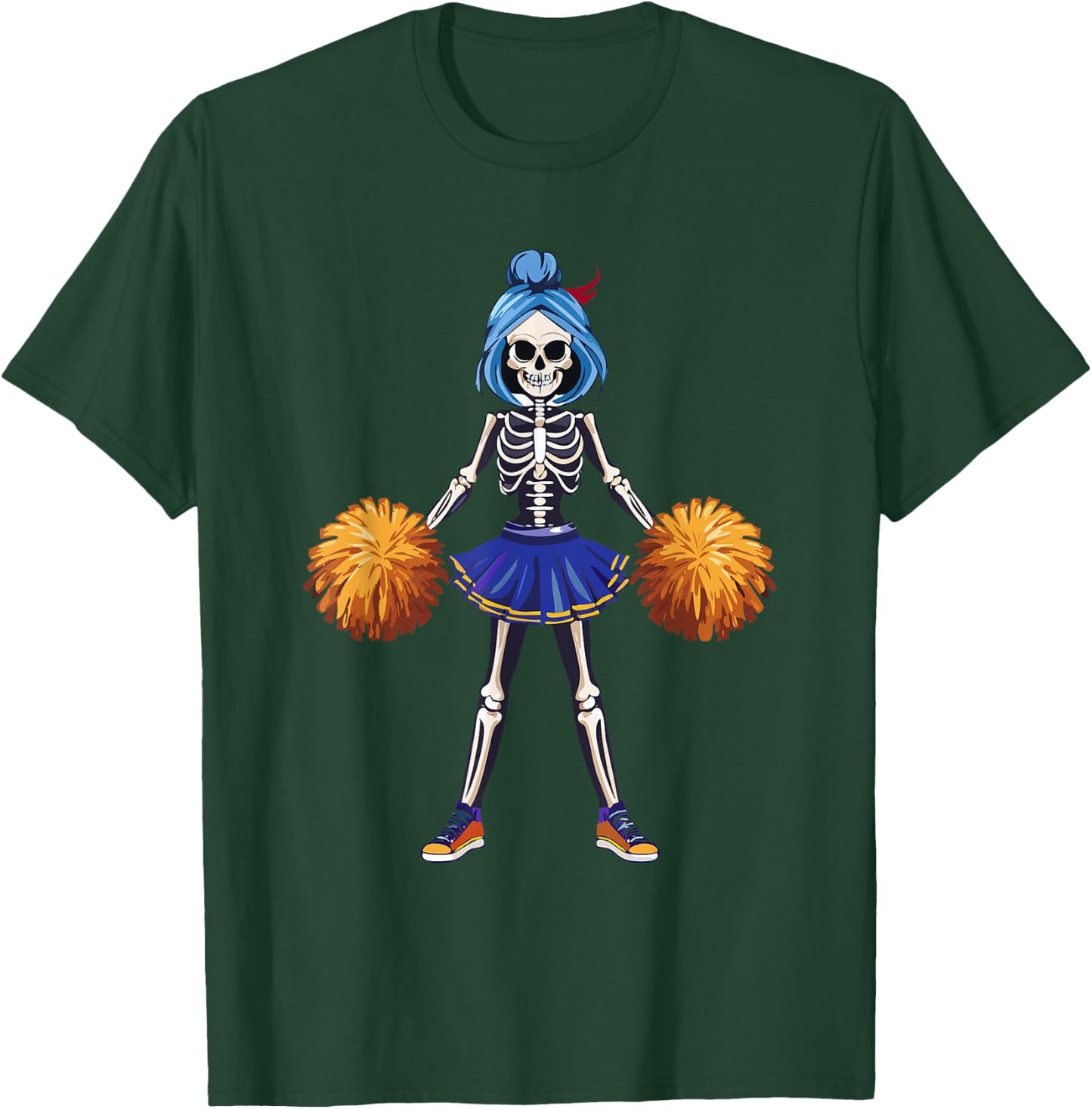 Funny Scary Goth Girl Halloween Cheerleader Costume T-Shirt - T-Shirt | Forest