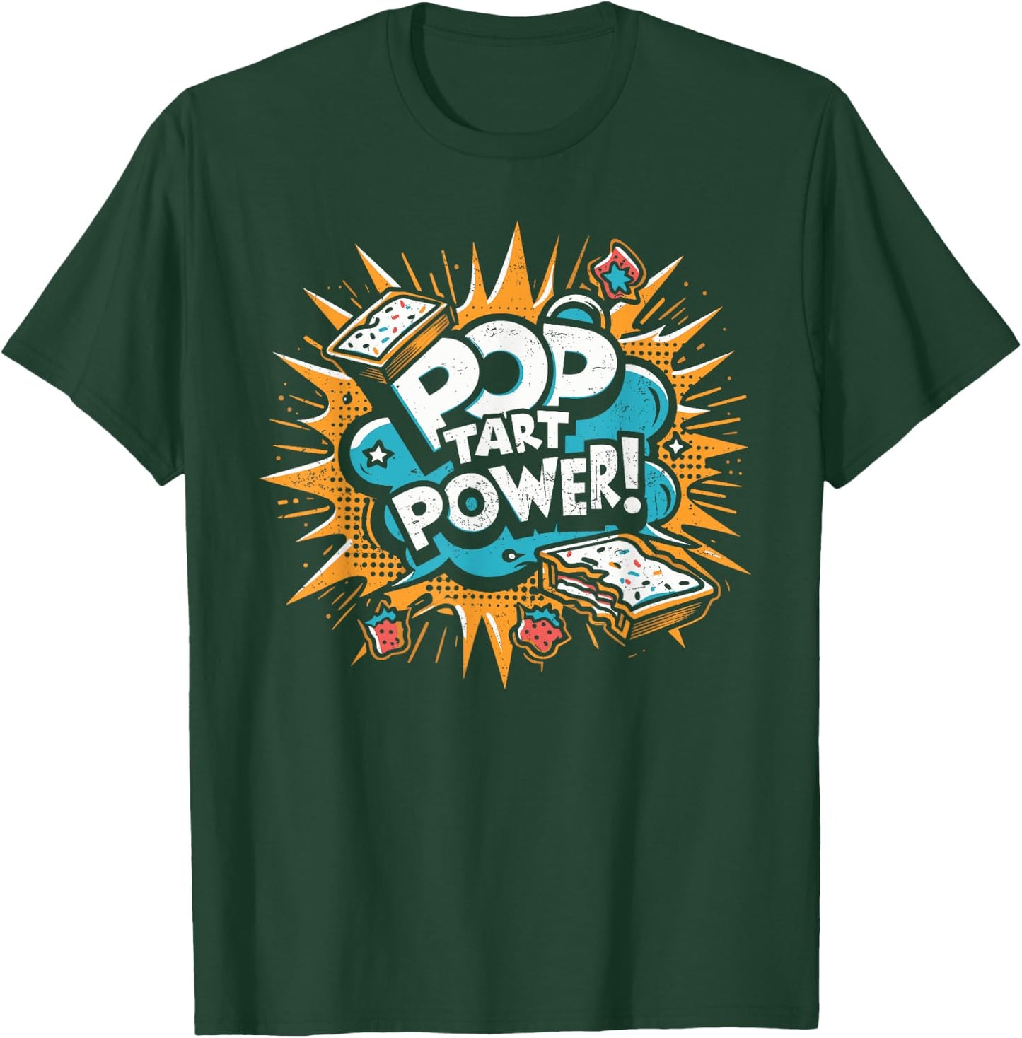 Pop Tart Power! Gym Fitness Frosted Toaster Pastry Grunge T-Shirt - T-Shirt | Forest