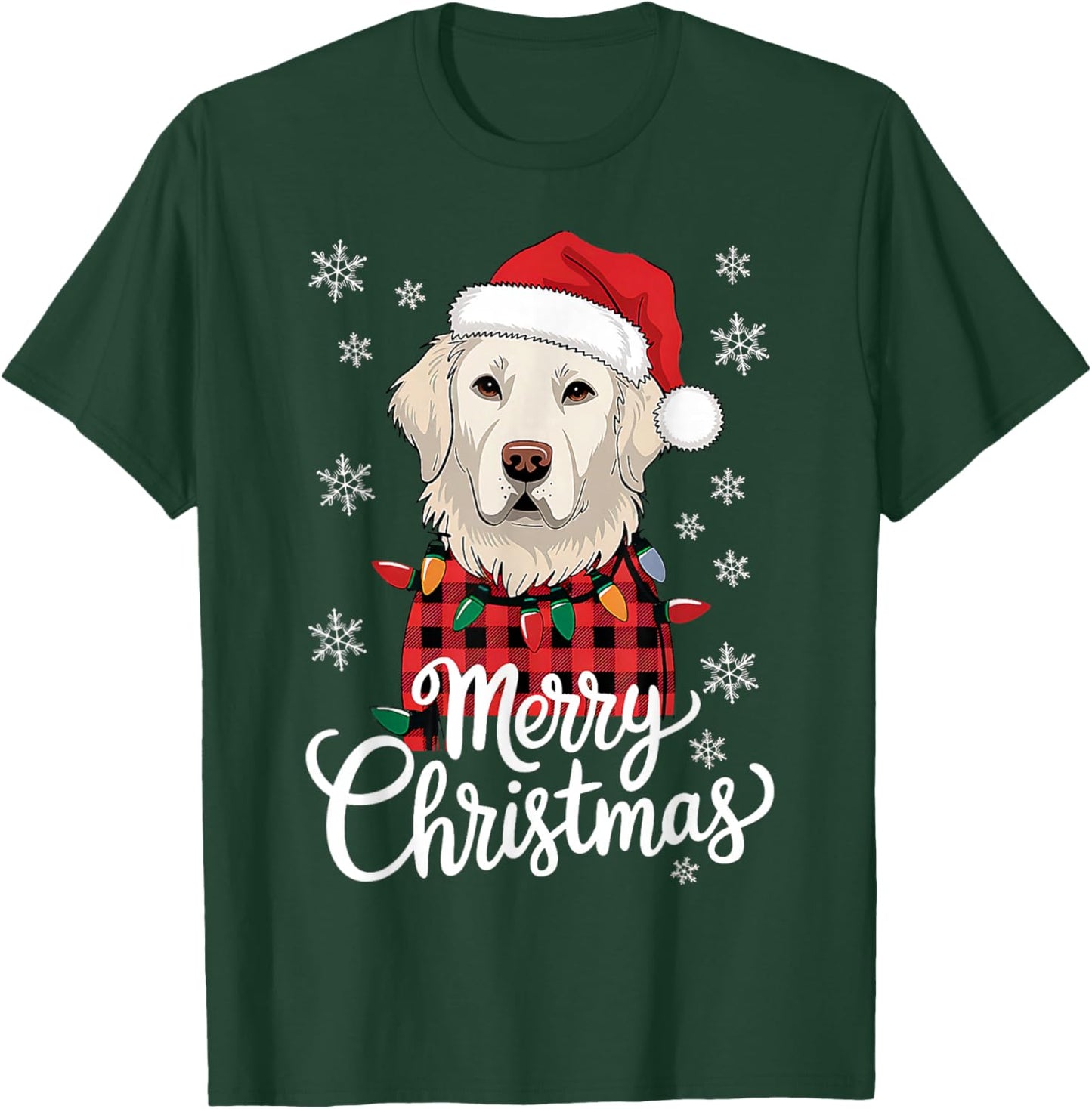 Christmas White English Cream Golden Retriever Mom Dog Puppy Men Women T-Shirt - T-Shirt | Forest