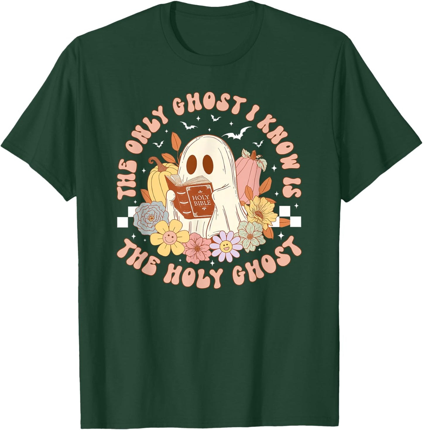 The Only Ghost I Know Is The Holy Ghost, Ghost Read Book T-Shirt - T-Shirt | Forest