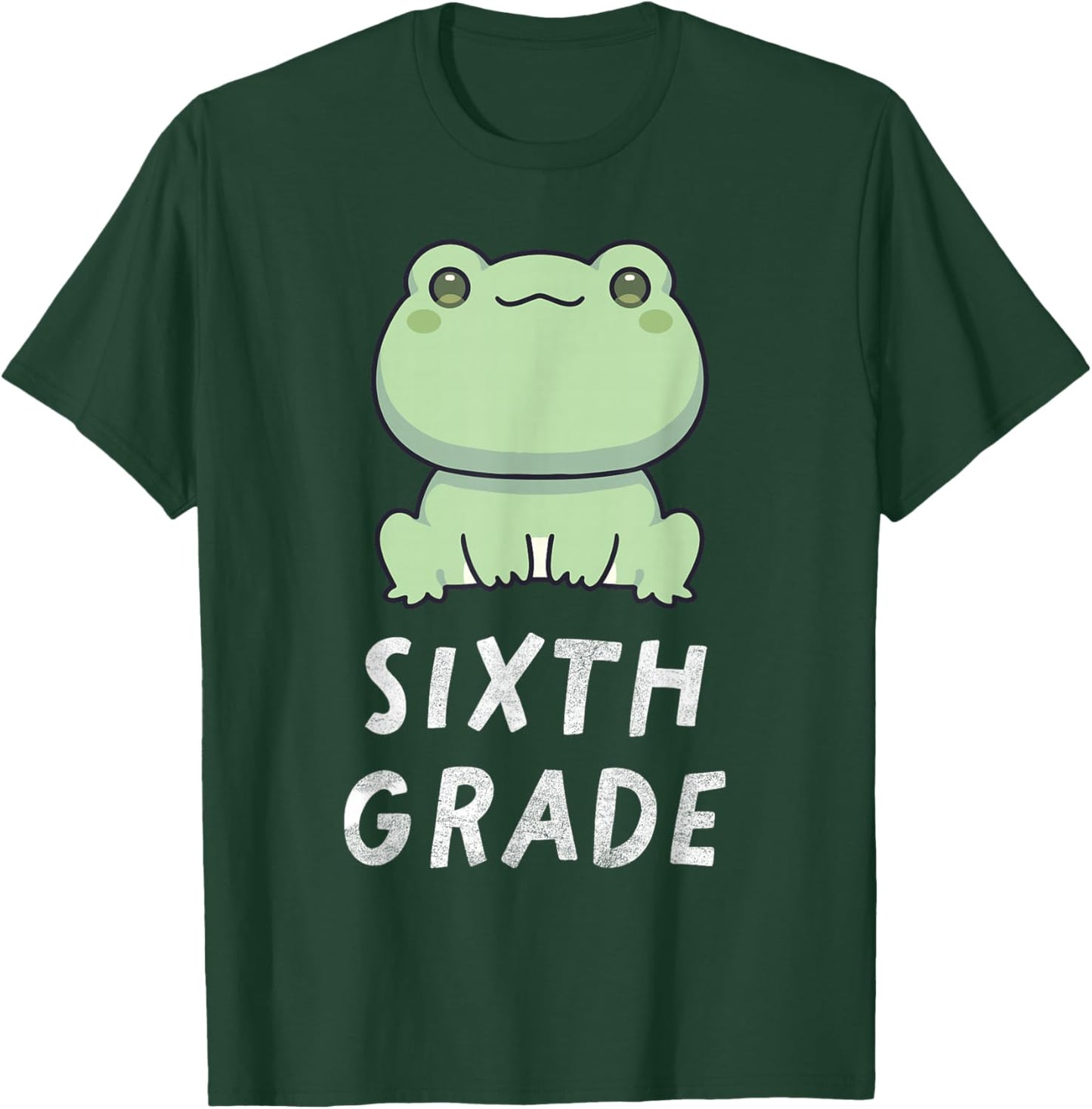 6th Grade Frog Back To School Student Teacher T-Shirt - T-Shirt | Forest