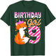 Fox Animal Lovers 9th Birthday Girl Fox B-day 9 year old T-Shirt - T-Shirt | Forest