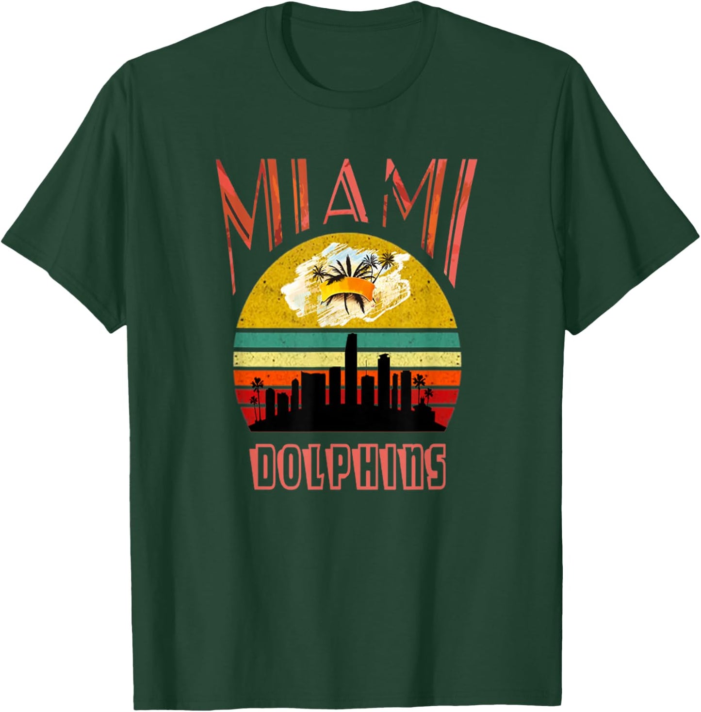 Retro Miami Vintage Dolphin Shirt Miami Area Dolphin T-Shirt - T-Shirt | Forest