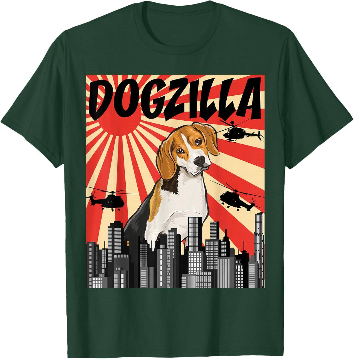 Funny Retro Japanese Dogzilla Beagle T-Shirt - T-Shirt | Forest
