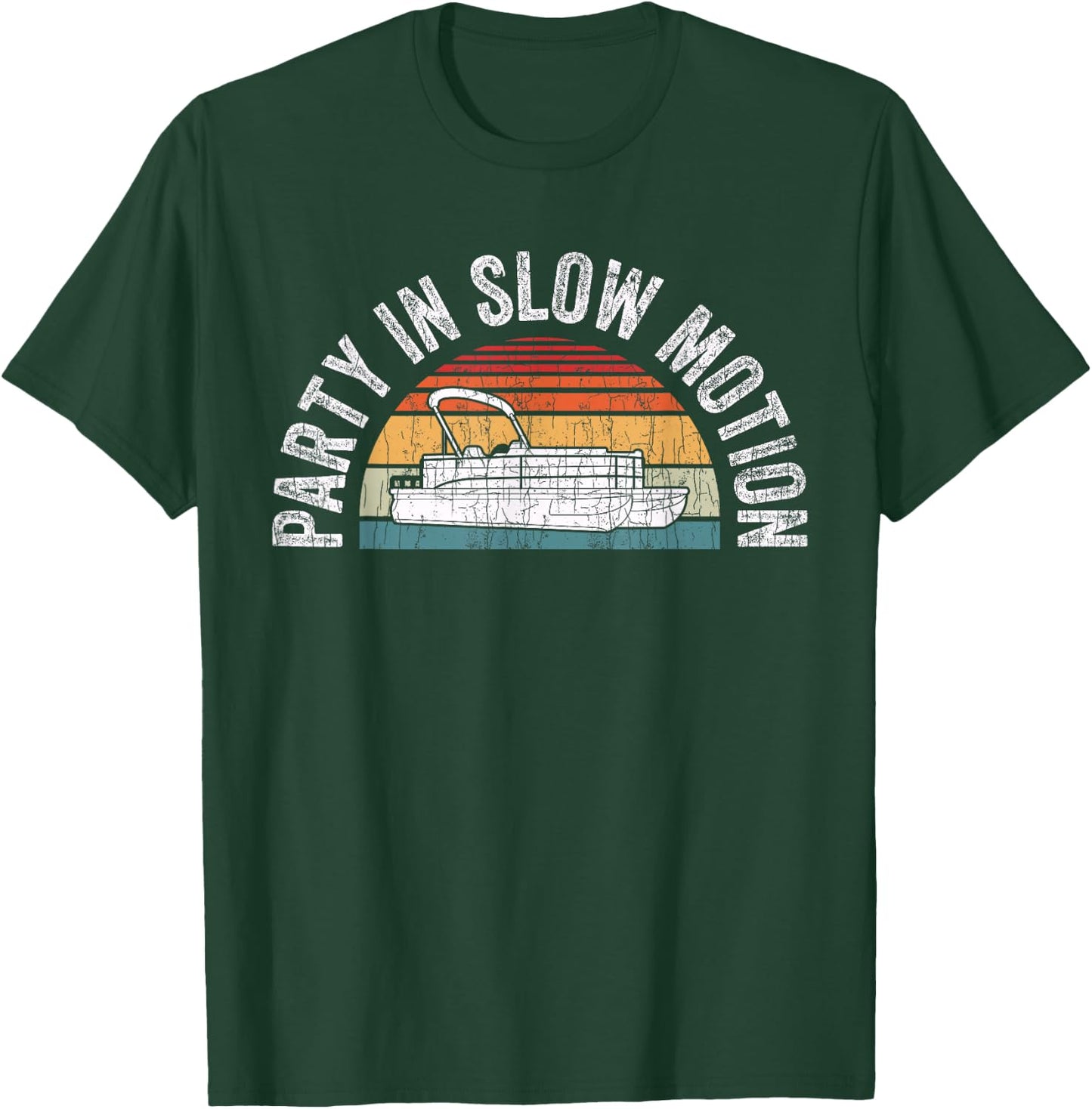 Best Pontoon Captain Shirt Gifts Boat Party in Slow Motion T-Shirt - T-Shirt | Forest