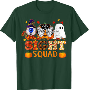Optometrist Halloween Sight Squad Witch Pumpkin Optician T-Shirt - T-Shirt | Forest