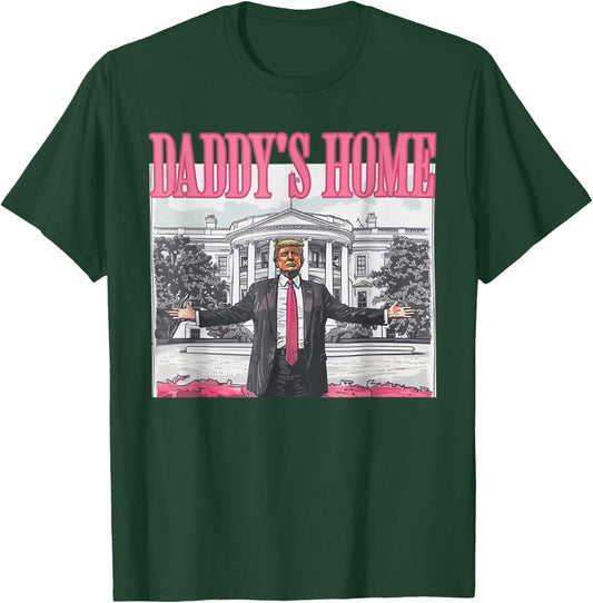 Trump 2024 Take America Back Daddy's Home Trump Pink 2024 T-Shirt - T-Shirt | Forest
