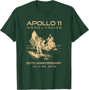 Apollo 11 Moon Landing 50th Anniversary Space 1969 2019 July T-Shirt - T-Shirt | Forest