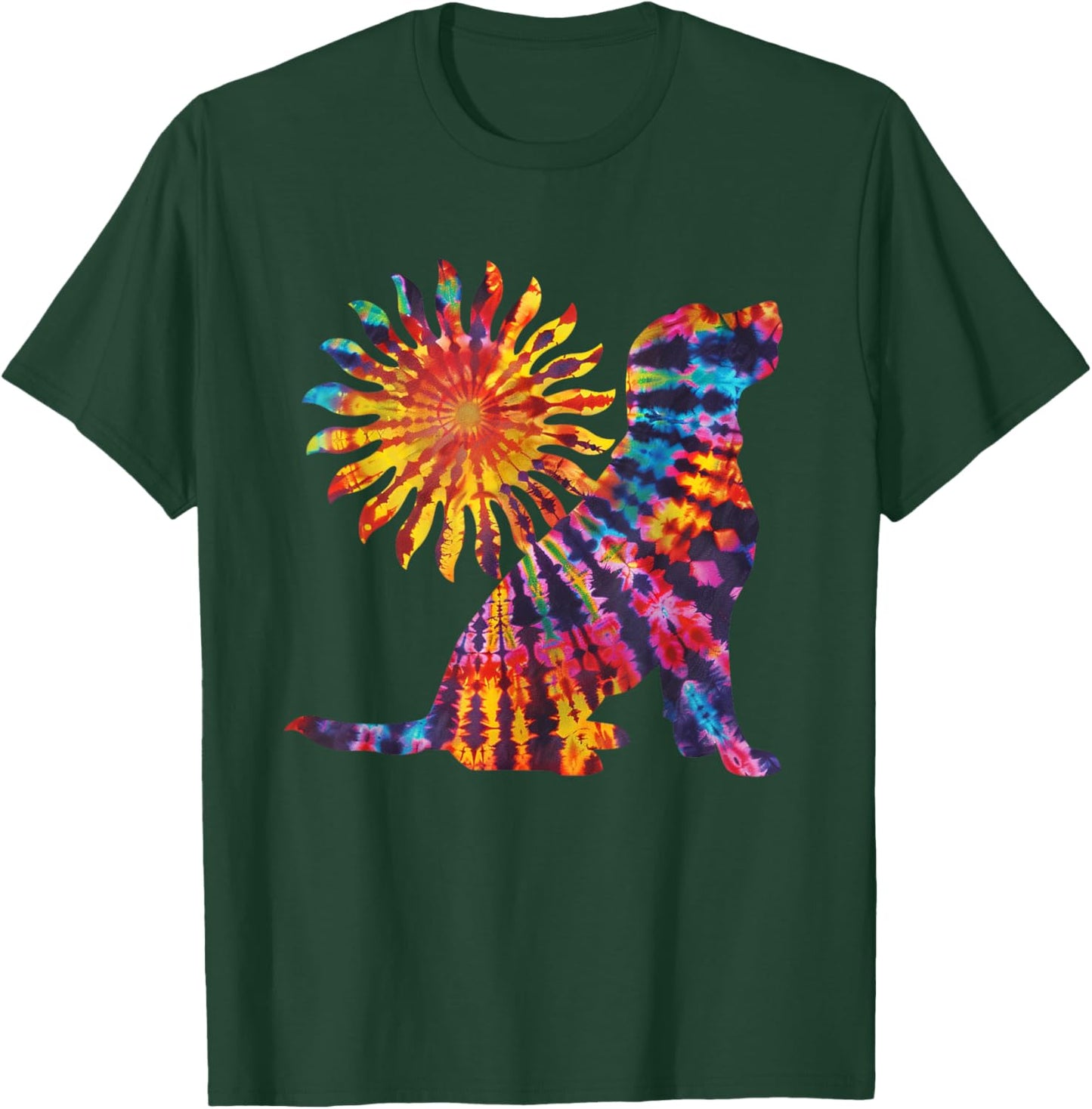 Labrador Retriever Dog Tie Dye Art Print Shirt Women Men T-Shirt - T-Shirt | Forest