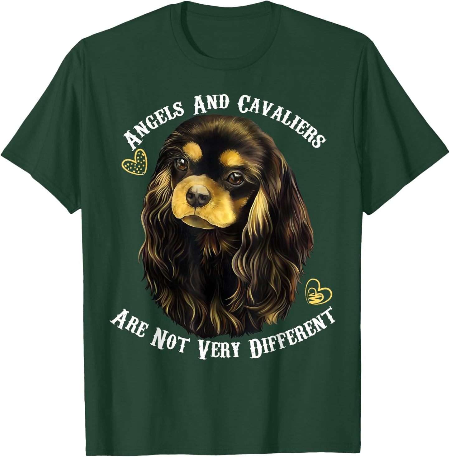 Black and Tan, Cavalier King Charles Spaniel T-Shirt - T-Shirt | Forest