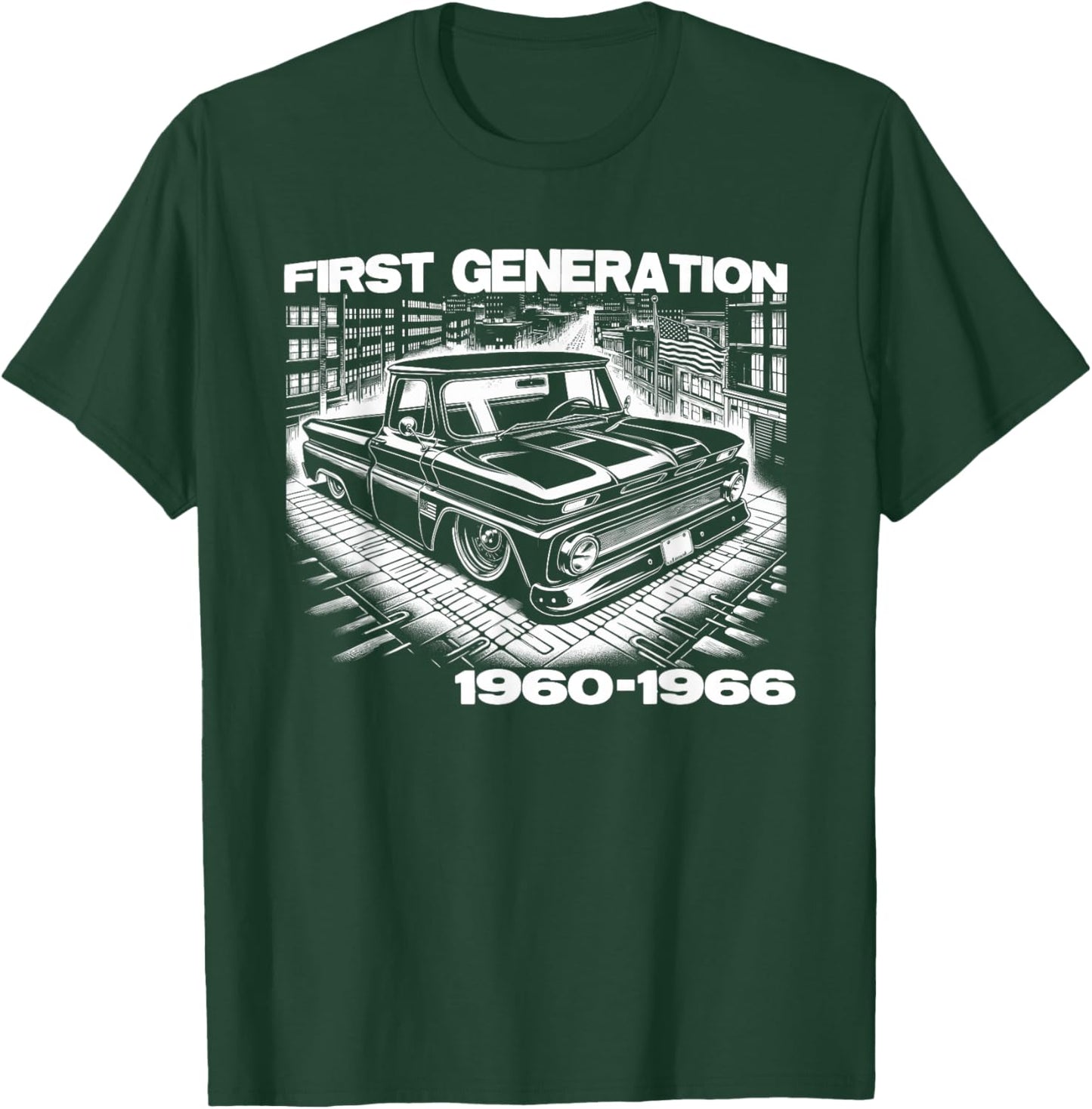 C10 Truck First Generation Custom 10 Classic C10 Truck T-Shirt - T-Shirt | Forest