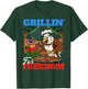Grillin’ For Freedom - USA American Flag 4th Of July Fourth T-Shirt - T-Shirt | Forest