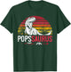 Pops Saurus Father's Day Popssaurus T Rex Dinosaur Grandpa T-Shirt - T-Shirt | Forest
