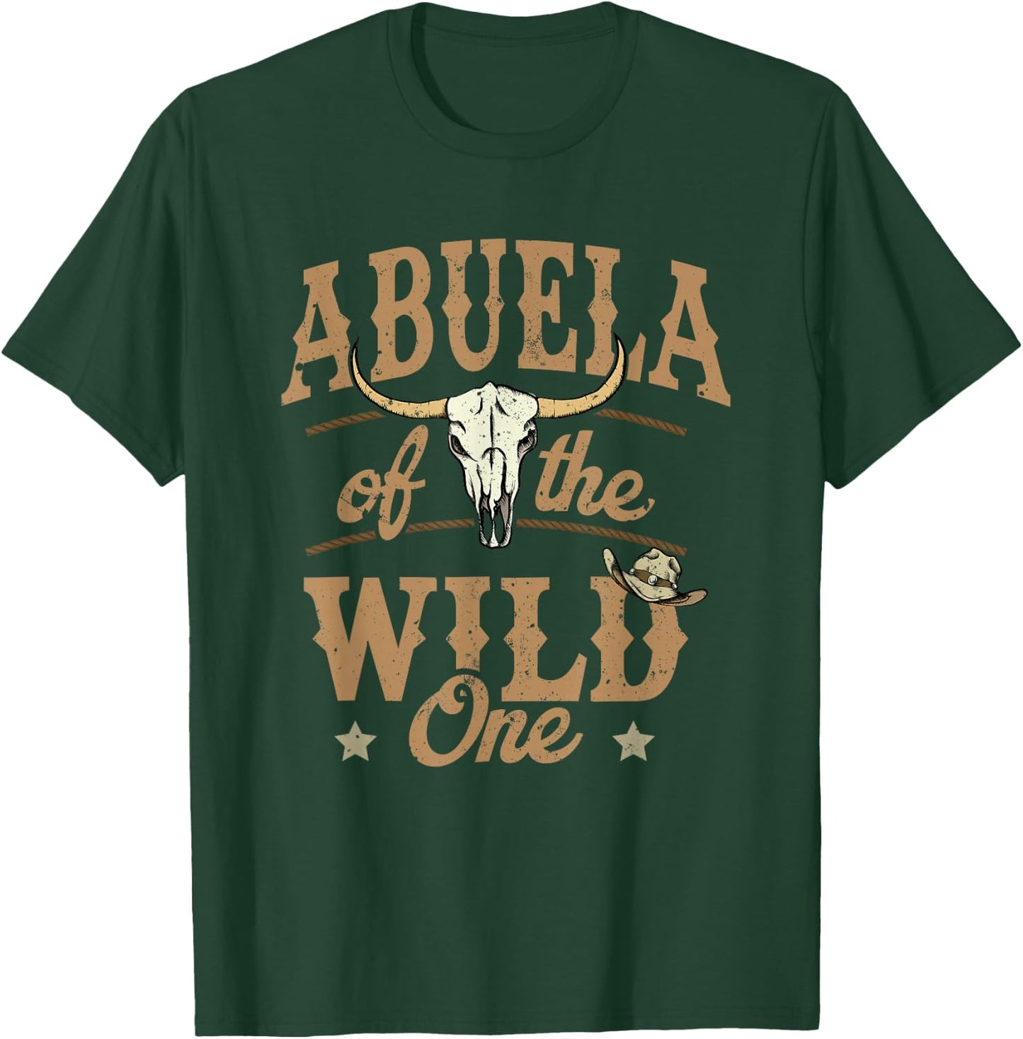 Abuela of The Wild One Cowboy Western Rodeo Party Matching T-Shirt - T-Shirt | Forest